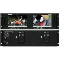 Marshall Electronics V-MD72-3GSDI Dual 7" 3RU High Resolution LCD Rack Mount Monitor with 3G-SDI Modules and Loop-Through
