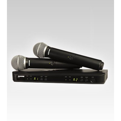 Shure BLX288/PG58 Dual Channel Handheld UHF Wireless Microphone System